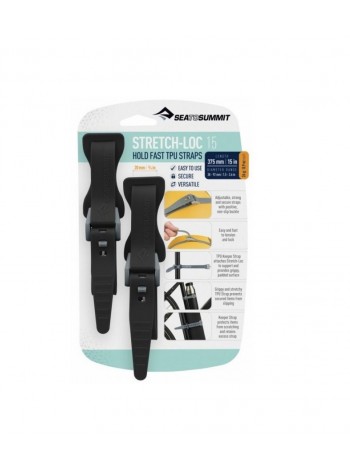 Набір стяжок Sea To Summit Stretch-loc 15 20 mm*375 mm 2 Pack Black (1033-STS ATD2079-03040117)