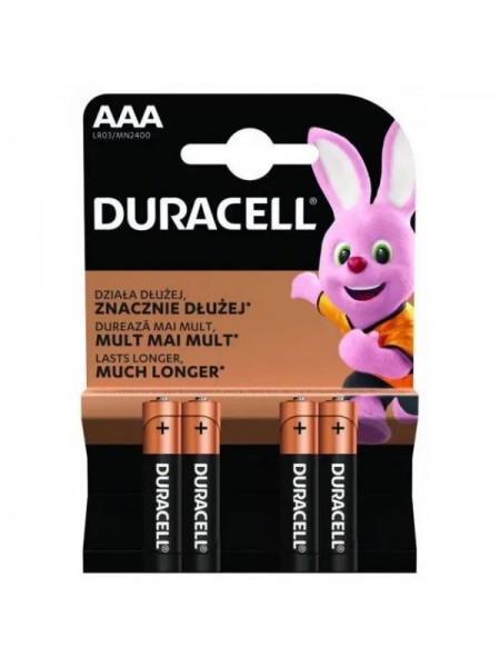 Батарейки Duracell LR03 MN2400 4шт (DRC-81545421/5005967/5014442)