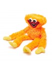 М'яка іграшка обіймашка Хагі Вагі Unbranded жовтогарячий з блискітками та зірочками 40 см із липучками на лапках