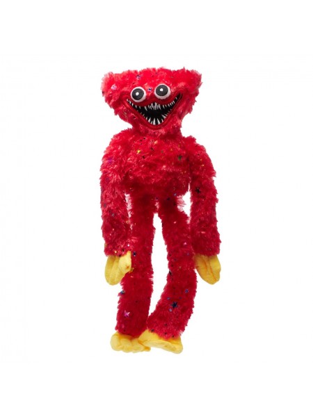 М'яка іграшка обіймана Хагі Вагі Unbranded червоний з блискітками та зірочками 40 см із липучками на лапках