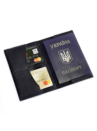 Обкладинка на паспорт із натуральної шкіри Anchor Stuff Frigate - Чорний (as150202-02)