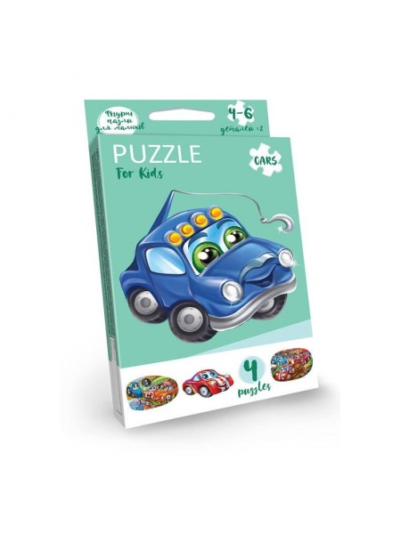 Розвивальні пазли Danko Toys Puzzle For Kids PFK-05-12 Машинка синя