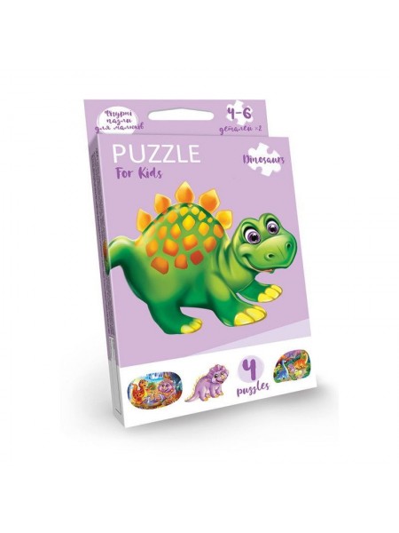 Розвивальні пазли Danko Toys Динозаврик Puzzle For Kids PFK-05-12