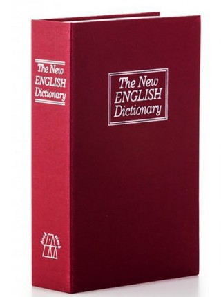 Книга сейф Mine Англійський словник 18 см Бордовий (hub_z6kef1)