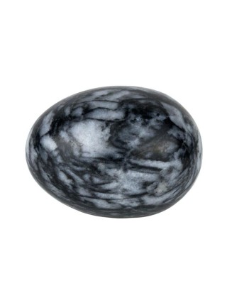 Фігурка Яйце Натуральний Камінь 4,8х3,6х3,6 см Темно-сірий (13099)
