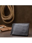 Мужской зажим для денег с монетницей GRANDE PELLE 11548 Черный
