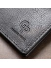 Мужской зажим для денег с монетницей GRANDE PELLE 11548 Черный