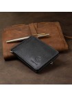 Мужской зажим для денег с монетницей GRANDE PELLE 11548 Черный