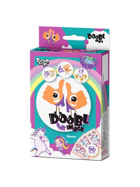 Настільна розважальна гра "Doobl Image" Danko Toys DBI-02 мініукр Unicorn