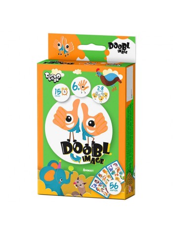 Настільна розважальна гра "Doobl Image" Danko Toys DBI-02 мініукр Animals
