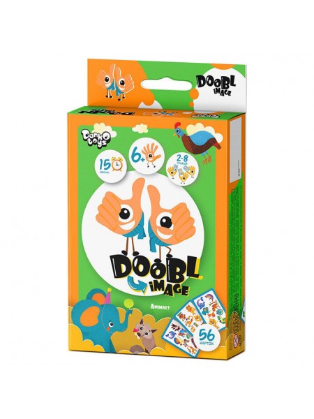 Настільна розважальна гра "Doobl Image" Danko Toys DBI-02 мініукр Animals