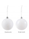 Набір ялинкових кульок Springos d = 6 см 20 шт CA0087 White