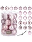 Набір ялинкових кульок Springos d=6 см 20 шт CA0137 Pink