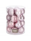 Набір ялинкових кульок Springos d=6 см 20 шт CA0137 Pink