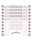 Набір ялинкових кульок Springos d = 6 см 100 шт CA0167 Pink