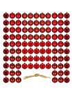 Набор елочных шаров Springos d=6 см 100 шт CA0168 Red