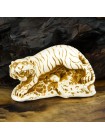 Статуетка Нецке Тигр Netsuke Гіпс 7,6x4.3x3.8 см Бежевий (00749)