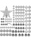 Набір ялинкових кульок Springos d = 3-6 см 100 шт CA0020 Сріблястий