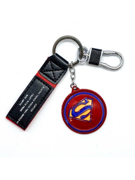 Брелок на рюкзак Jsstore Супермен Круглый Красный