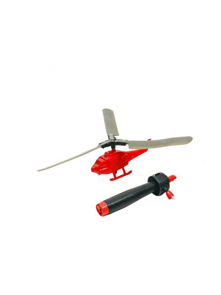 Іграшковий вертоліт на запуску Metr+ 2513 11х8 см Червоний