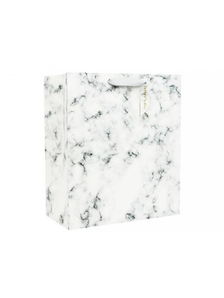 Подарунковий пакет PPW PAPER Lesko ZD023 Marble White Big