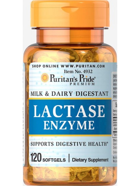 Лактаза Puritan's Pride Lactase Enzyme 125 mg 120 Softgels
