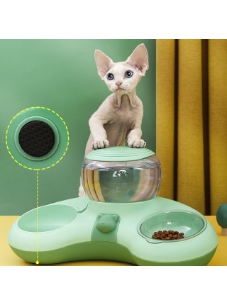 Миска для котів з напувалкою подвійна Hoopet 27415 Green 39*16 см