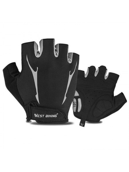 Рукавиці велосипедні спортивні West Biking 0211190 L Grey (4934-40494)