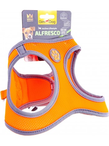 Шлея для собак неопрен GimDog Alfresco S 37-40 см Жовтогаряча (8009632059921)