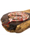 Чітки мала з натурального каменю Гірський кришталь рожевий Swayambhu ST 108 намистин 8.4 мм (27194)