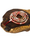 Чітки мала з натурального каменю Гірський кришталь рожевий Swayambhu ST 108 намистин 8.4 мм (27194)