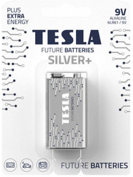 Батарейки TESLA 9V SILVER+ 6LR61 1 штука
