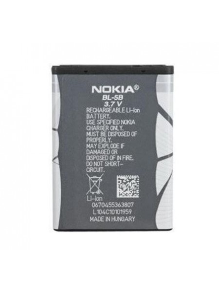 Батарея Nokia/Microsoft Nokia BL-5B Nokia 3220/ 3230/ 5070/ 5140/ 5200/ 6020/ 6021/ 6060/ 6070/ 6080 890 мА*ч