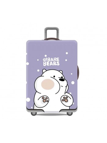 Чохол для валізи Turister модель Bare Bears M Лавандовий (BaBe_086M)