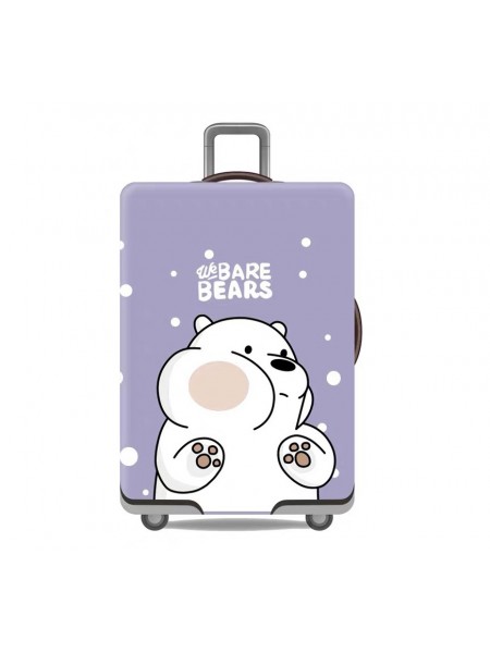 Чохол для валізи Turister модель Bare Bears M Лавандовий (BaBe_086M)