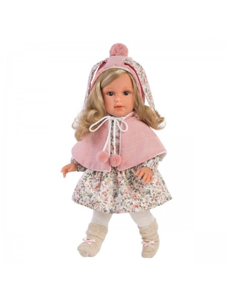 Лялька Лючія блондинка з рожевим капюшоном 40 см Llorens IR29980