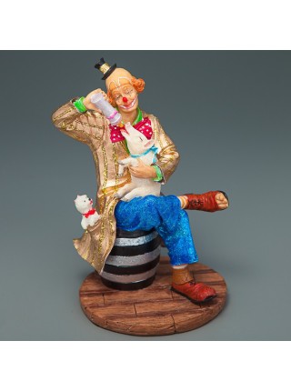 Статуетка декоративна Клоун із поросям 14 см Veronese AL84405