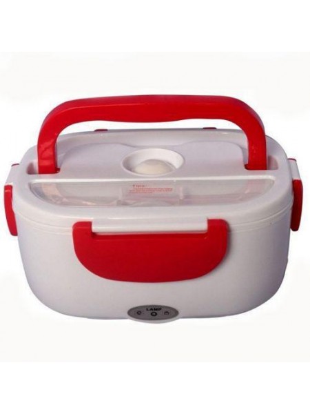 Автомобільний ланч-бокс SUNROZ Electronic Lunchbox контейнер для їжі з підігрівом 12 В Біло-Червоний (SUN5601)