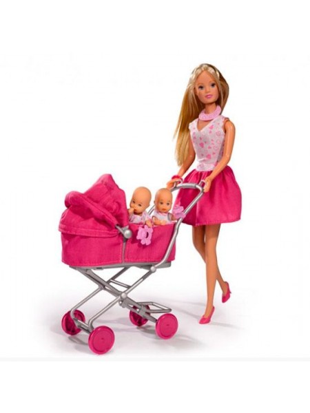Лялька Twins Штеффі з коляскою та малюками 29 см OL29827