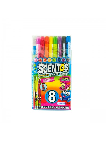 Ароматні воскові олівці Веселка 8 кольорів Scentos DD119284