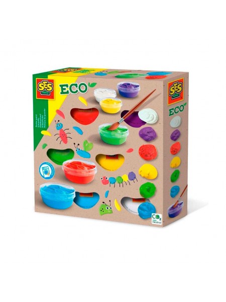 Набір ігрової гуаші Яскрава палітра 6 кольорів у пластикових баночках SES Creative DD659654