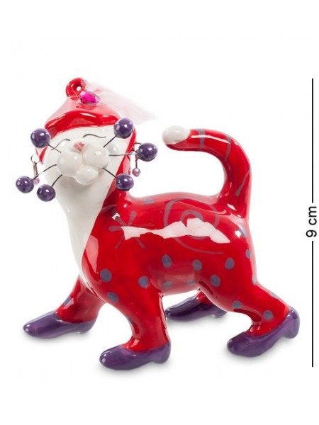Декоративна фігурка Cat in red 9 см Pavone AL114012
