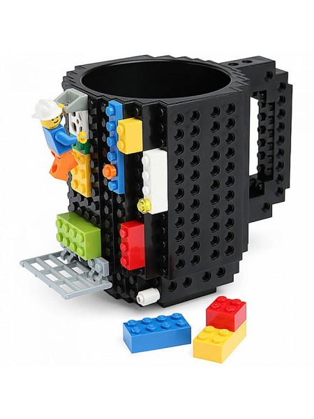 Чашка-конструктор SUNROZ в стилі "Lego" Черный (SUN3780_1)