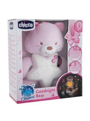 Іграшка-підвісок нічник Ведмежатко рожевий Chicco IR44262