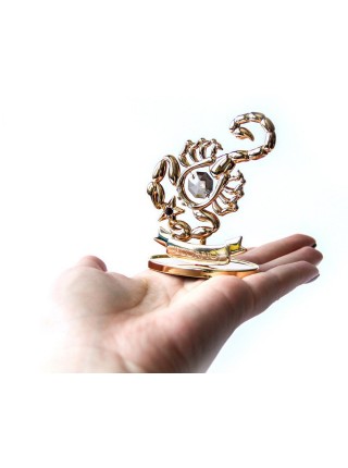 Декоративная фигурка знак зодиака Crystocraft Скорпион 5,5*7,5*3,2 см Gold SK16889