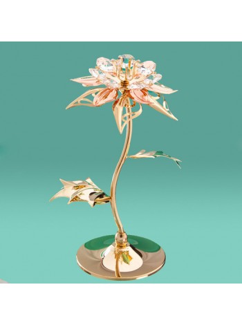Декоративна фігурка Crystocraft Квітка 4 18*7,5 см Золотистий SK17629