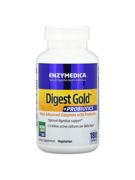 Пробіотики + ферменти Digest Gold + Probiotics Enzymedica 180 капсул