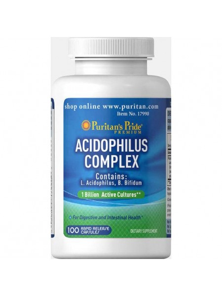 Пробиотик Puritan's Pride Probiotic Acidophilus Complex 100 Caps