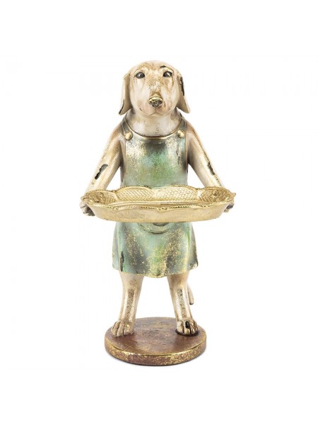 Фігурка інтер'єрна Dog with tray 27 см ArtDeco AL117938
