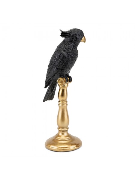 Фігурка інтер'єрна Parrot Black 31 см ArtDeco AL117945